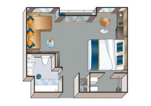 アマデウス・シルバーIII スイート ウォークアウトエクステリアバルコニー付き 26.4m²（2）
