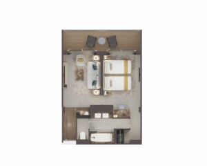 飛鳥Ⅲ ミッドシップスイート（44.3㎡/バルコニー含む）（2）