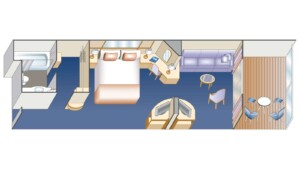 サファイア・プリンセス ジュニアスイート（前方・後方） 約33m² プリンセス・スタンダード（2）