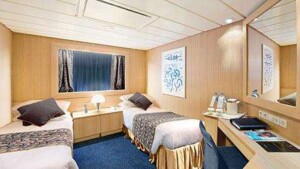 MSCシンフォニア 海側パーシャルビュー ※救命ボートにより眺めが遮られます(ベッラ) 約13～22 m²（1）