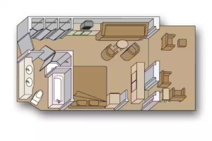 ホーランド・ウエステルダム シグネチャースイート 約35m² ※べランダを含めた広さとなります。（2）