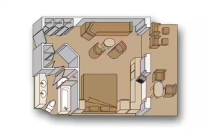 ホーランド・ウエステルダム ネプチューンスイート 約46m² ※べランダを含めた広さとなります。（2）